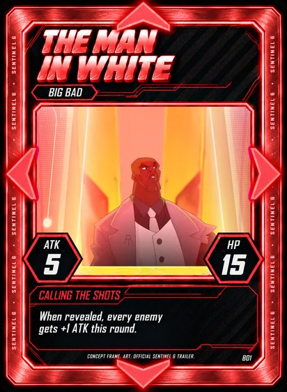 The Man in White big bad card, revealed